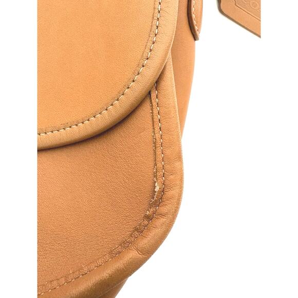 Vintage Coach City Bag 9790 Tan Leather Crossbody Purse USA Era Flawed READ - Picture 10 of 11